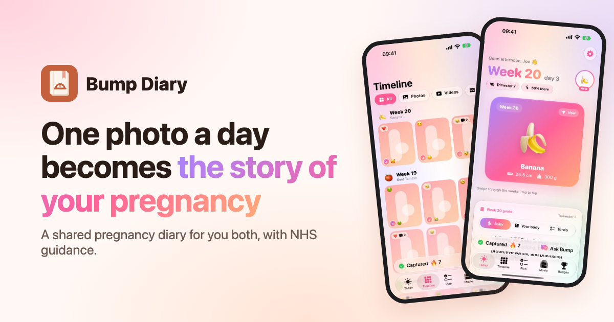 I built a shared pregnancy diary for couples because most apps treat partners like spectators